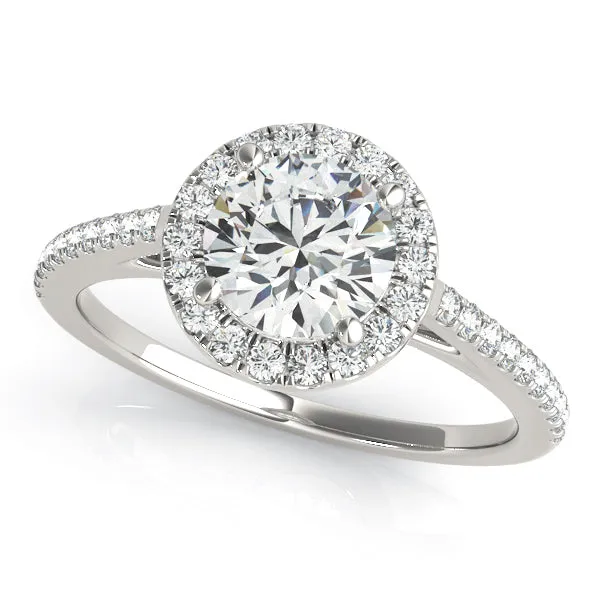 ROUND HALO ENGAGEMENT RING | Overnight Mountings Lab Rings