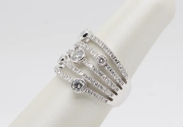 ROYAL JEWELRY MFG. INC Rings | 14KW Stacked Diamond Ring