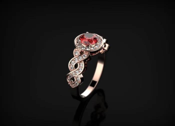 Ruby Engagement Ring Rose Gold Engagement Ring Ruby Ring Unique Engagement Ring Ruby in Rose Gold Rose Gold Ruby Ring July Birthstone | FL LLC Rings