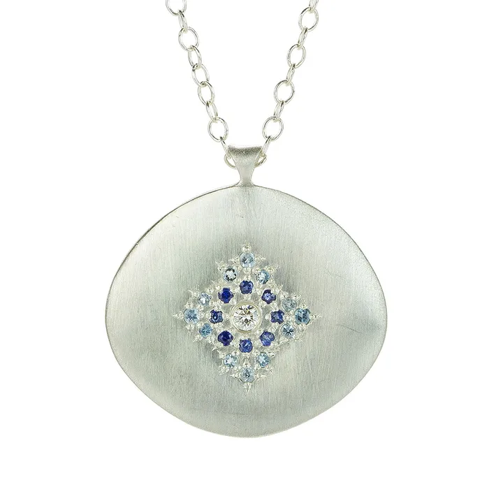 Sapphire and Aquamarine Star Light Necklace Adel Chefridi Necklaces