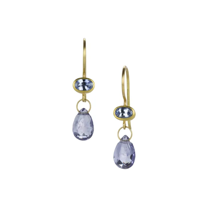 Sapphire and Iolite Apple Eve Earrings Mallary Marks Earrings