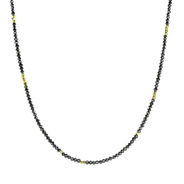 Sethi Couture Black and Gold Noir Diamond Necklace Necklaces