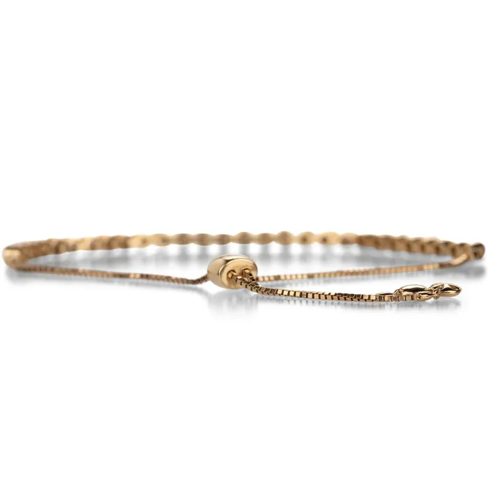 Sethi Couture Bracelets | Modern Bezel White Diamond Bolo Bracelet