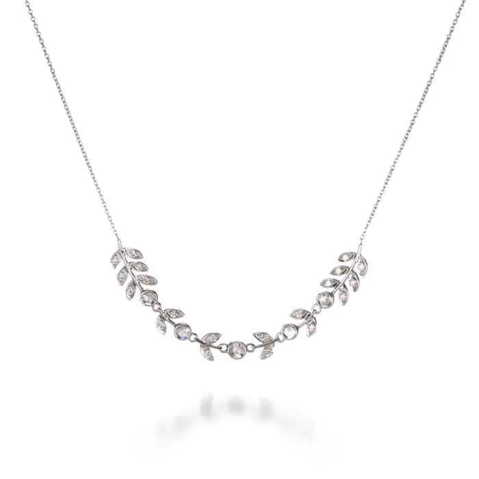 Sethi Couture Diamond Leaf Necklace Necklaces