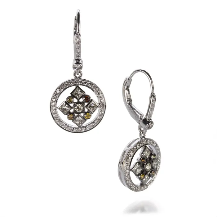 Sethi Couture Earrings Diamond Art Deco Earrings