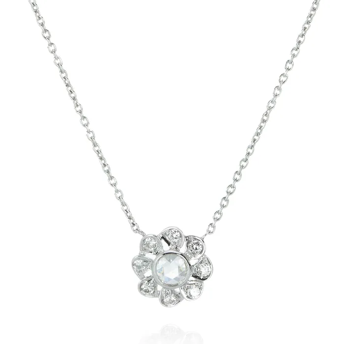 Sethi Couture Necklaces White Diamond Flora Necklace