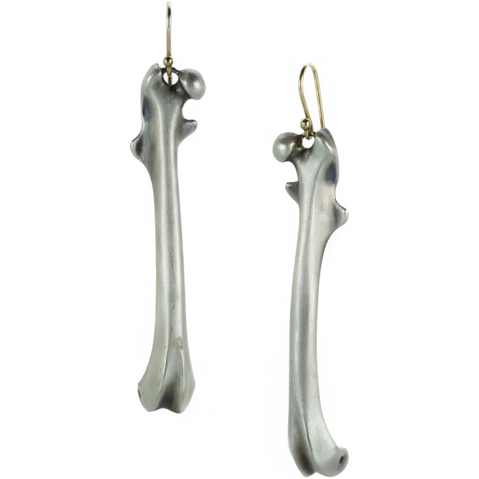 Silver Femur Earrings Gabriella Kiss Earrings