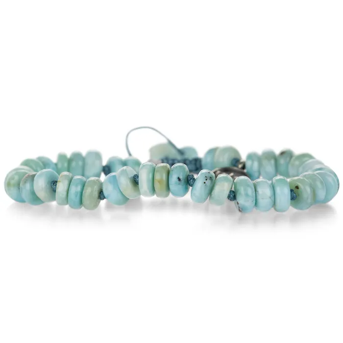 Smooth 7mm Larimar Beaded Bracelet Joseph Brooks Bracelets