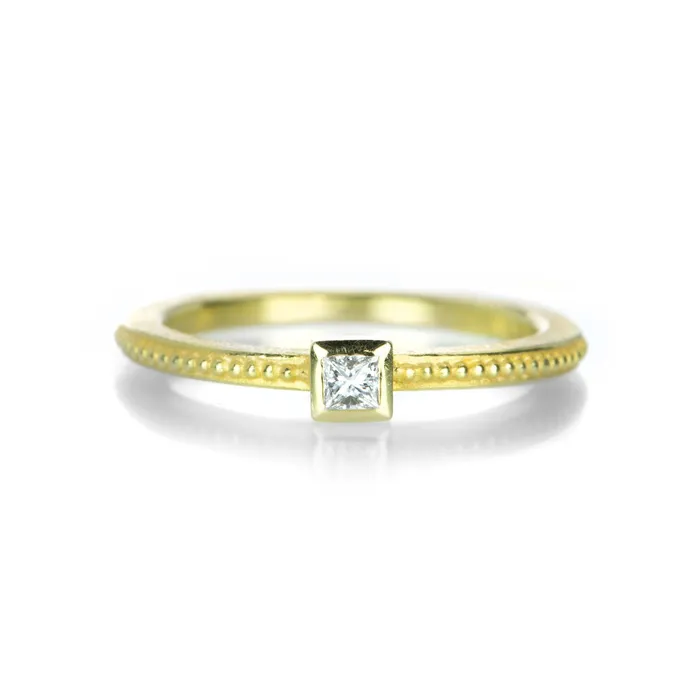 Square White Diamond Band Barbara Heinrich Rings