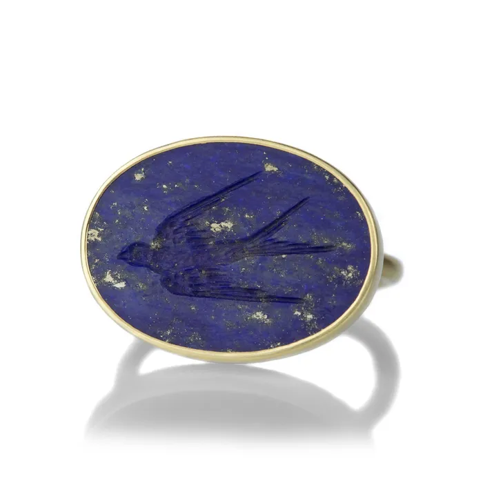 Swallow Intaglio Lapis Ring Gabriella Kiss Rings