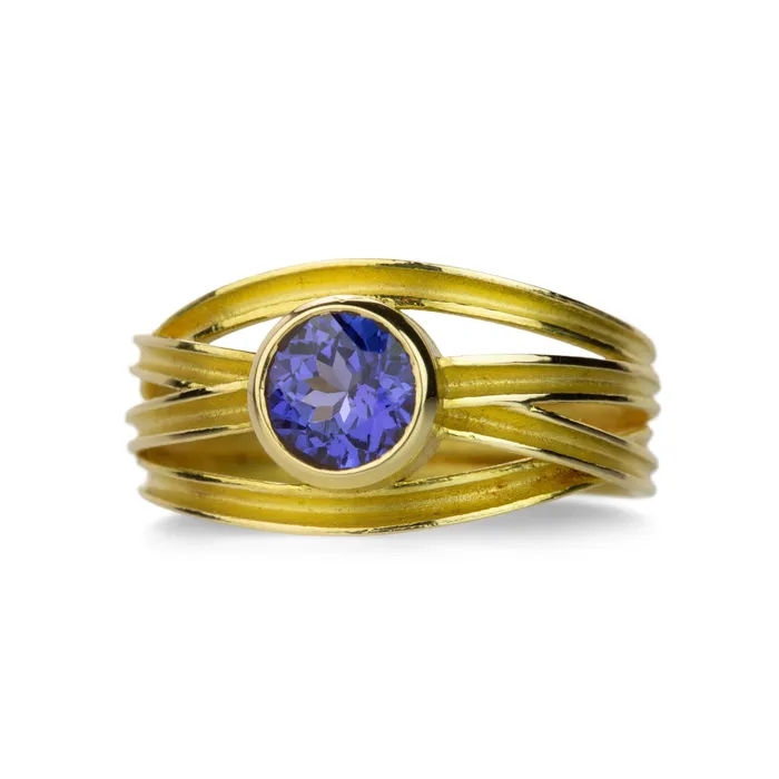 Tanzanite Four Ribbon Ring Barbara Heinrich Rings