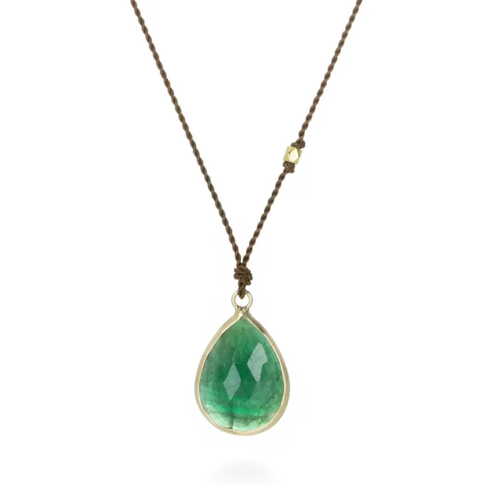 Teardrop Emerald Necklace-1 Margaret Solow Necklaces