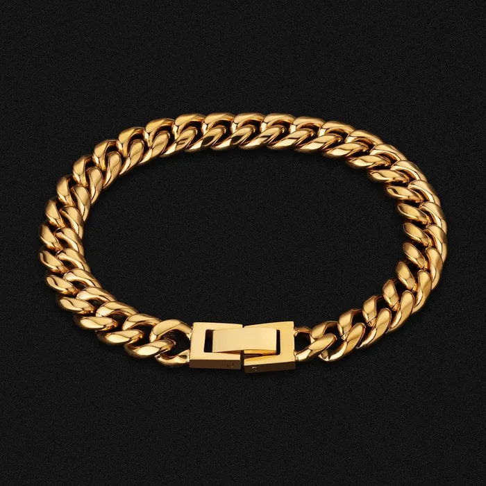 The Golden Age® - 8mm Miami Cuban Link Bracelet 18K Gold Plated KRKC Bracelets