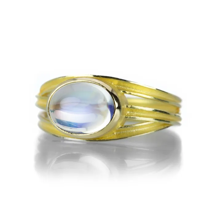 Three Ribbon Moonstone Ring Barbara Heinrich Rings