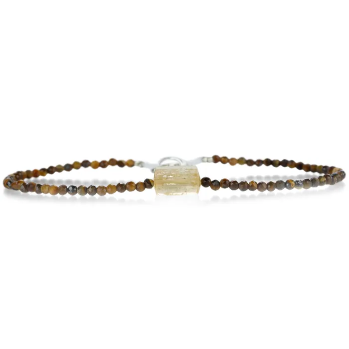 Tigers Eye Imperial Topaz Beaded Bracelet Margaret Solow Bracelets