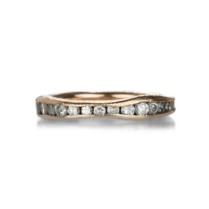 Todd Pownell Rings | 14k Rose Gold Organic Channel Eternity Band