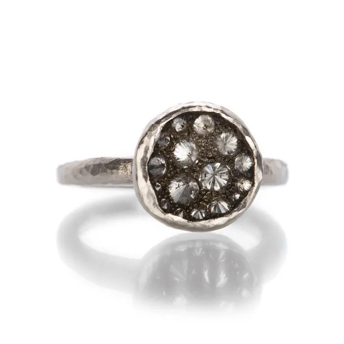 Todd Pownell Rings Palladium Diamond Crater Ring