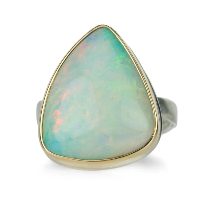 Triangular Australian Opal Ring | Jamie Joseph Rings