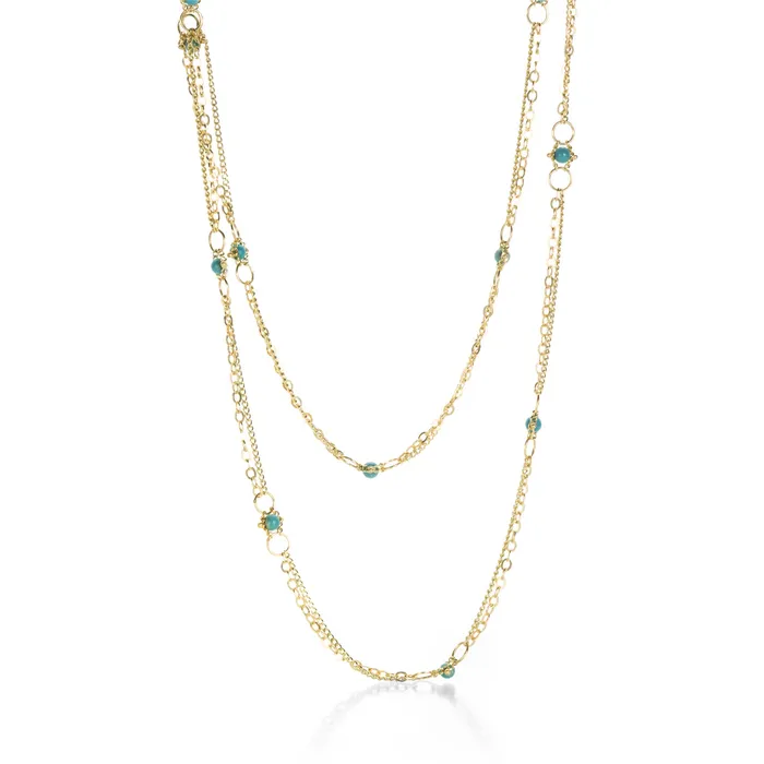 Turquoise Whisper Chain Necklace Amali Necklaces