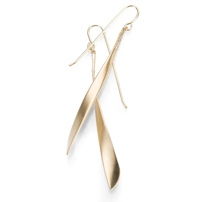 Twist Sail Earrings with Diamonds Nicole Landaw Earrings