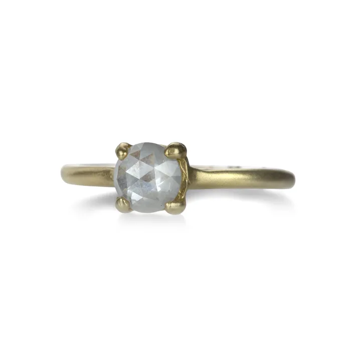 Victoria Cunningham Rings | 14k Round Rustic Diamond Ring