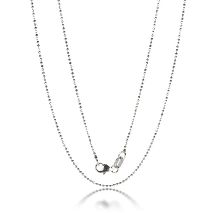 White Gold Diamond Cut Ball Chain - 18 Julez Bryant Rings