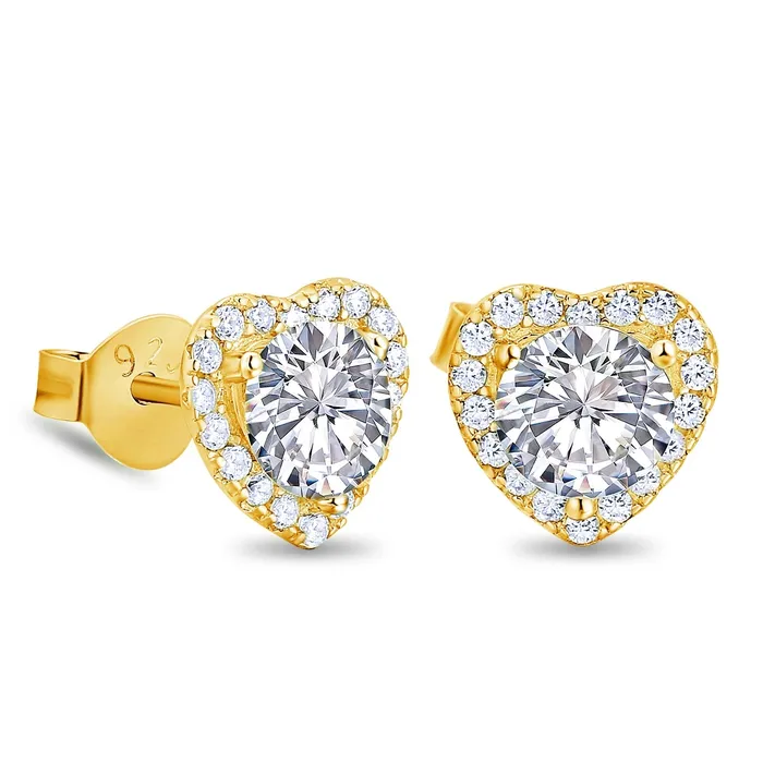 Women's Heart-shaped Stud Earrings | KRKC Earrings