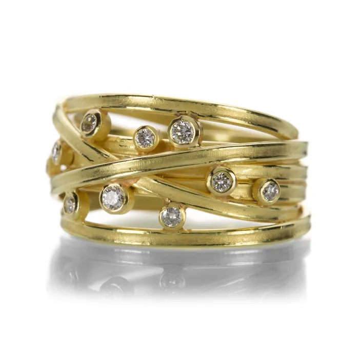 Wrap Ring with Diamonds Barbara Heinrich Rings