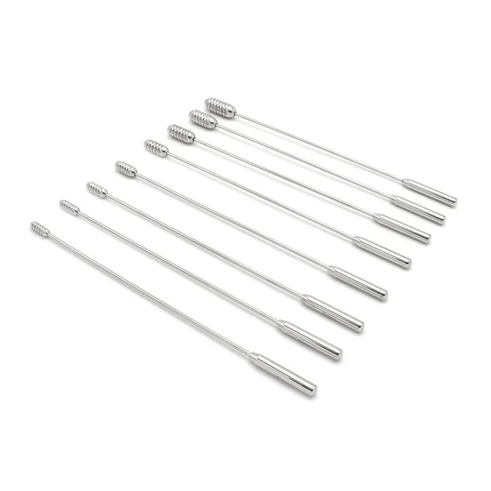 Anal Kiotos Kiotos Steel Set Met Geribbelde Rosebud Dilatorssounds In Luxe etui 8 Stuks