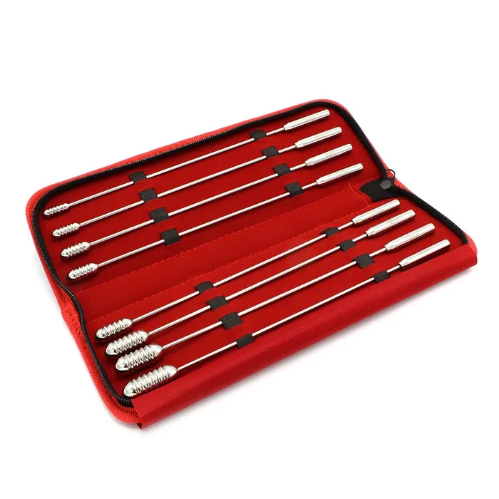 Anal | Kiotos Kiotos Steel - Set Met Geribbelde Rosebud Dilators/sounds In Luxe etui - 8 Stuks Anal | Kiotos Kiotos Steel - Set Met Geribbelde Rosebud Dilators/sounds In Luxe etui - 8 Stuks