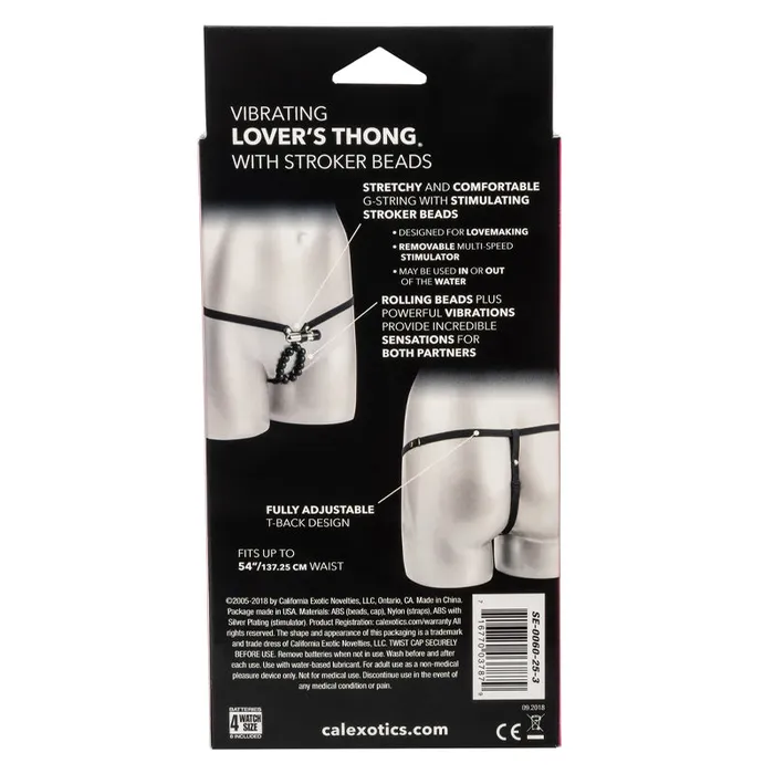 California Exotic Male Sex Toys | Vibrating Thong With Beads