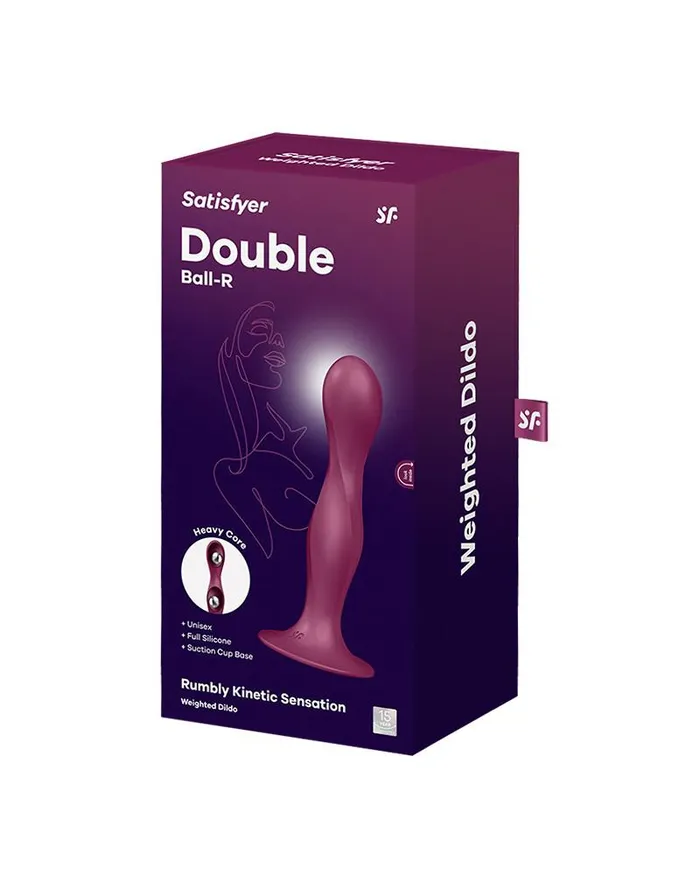 Dildos | Satisfyer Satisfyer - Double Ball-R -  Verzwaarde Dildo met Bewegende Metalen Kogels - Rood