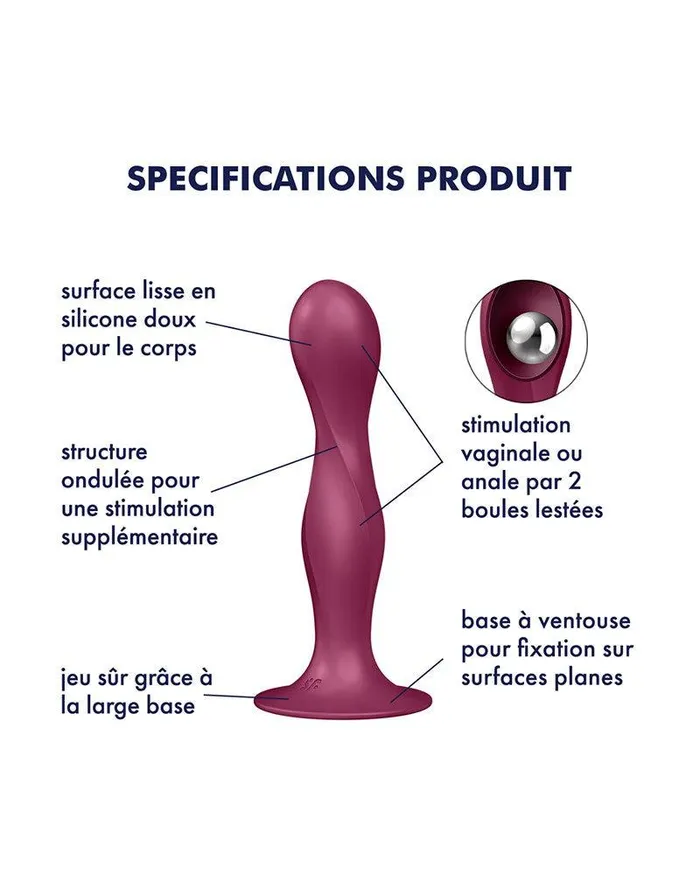 Dildos | Satisfyer Satisfyer - Double Ball-R -  Verzwaarde Dildo met Bewegende Metalen Kogels - Rood