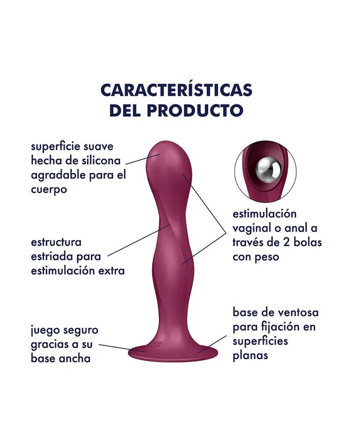 Dildos | Satisfyer Satisfyer - Double Ball-R -  Verzwaarde Dildo met Bewegende Metalen Kogels - Rood