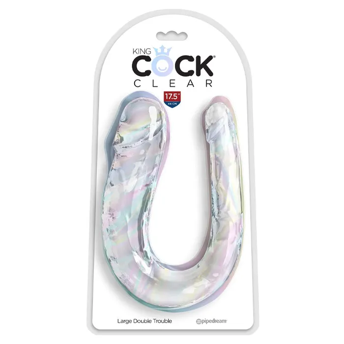 King Cock Clear Large Double Trouble Pipedream Dildos