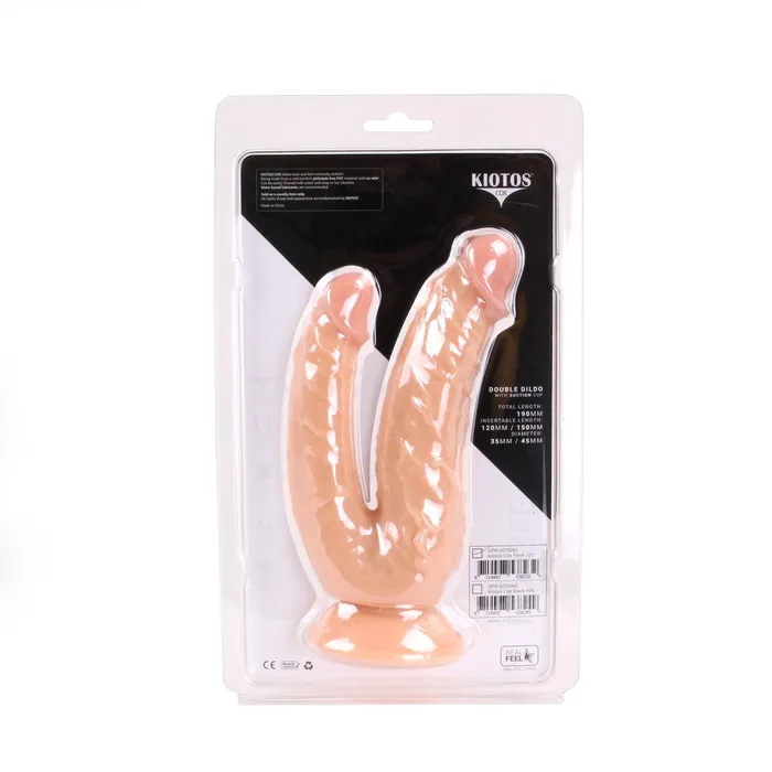 Kiotos Cox - Dildo Voor dubbele penetratie 21 x 3.5/4.5 cm - Lichte Huidskleur | Kiotos COX Dildos