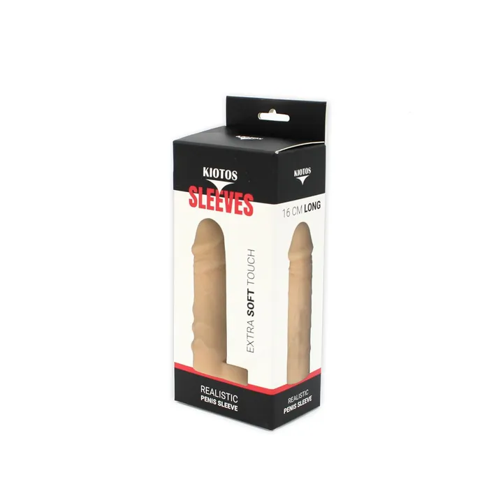 Male Sex Toys | Kiotos Kiotos - Realistische Penis Sleeve - Extra Soft - Met Ballstretcher - Comfort, Plezier en Extra Omtrek