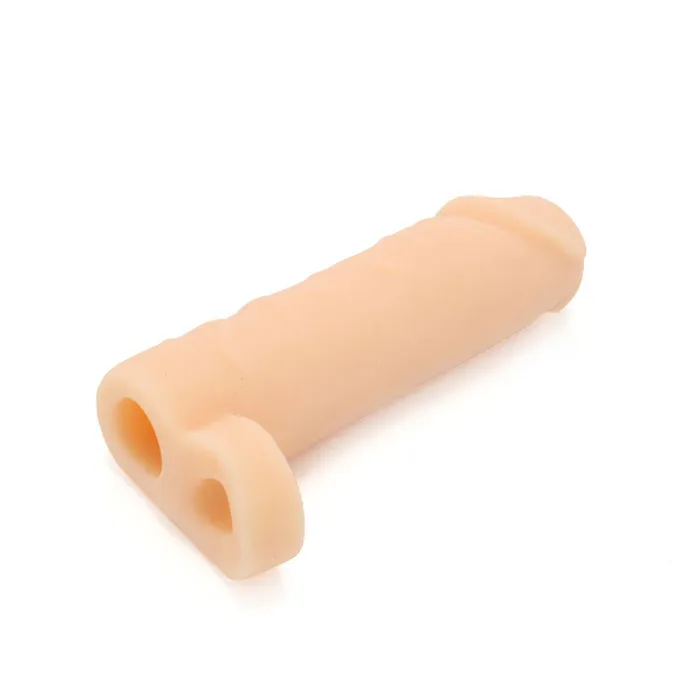 Male Sex Toys | Kiotos Kiotos - Realistische Penis Sleeve - Extra Soft - Met Ballstretcher - Comfort, Plezier en Extra Omtrek