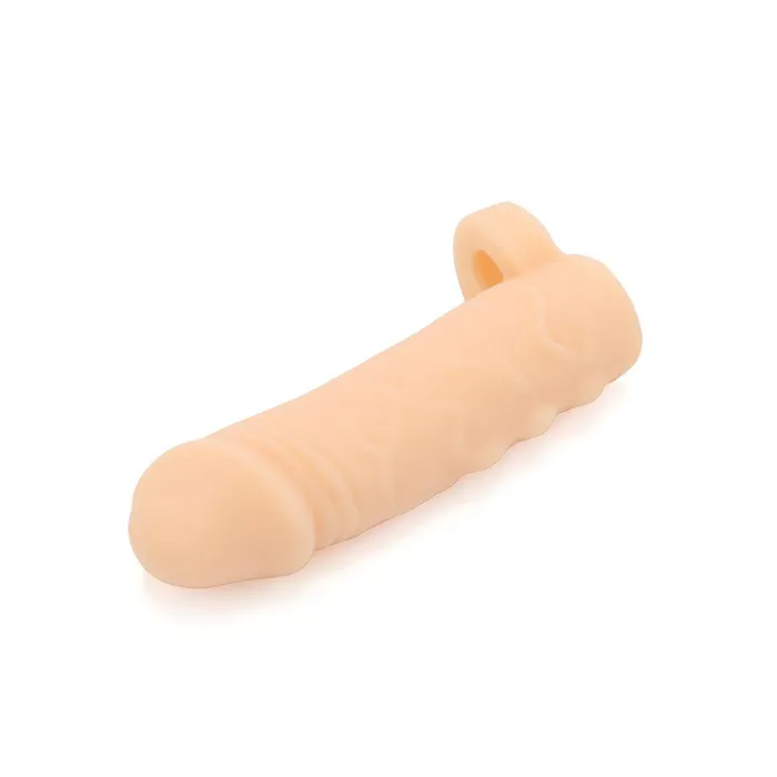 Male Sex Toys | Kiotos Kiotos - Realistische Penis Sleeve - Extra Soft - Met Ballstretcher - Comfort, Plezier en Extra Omtrek
