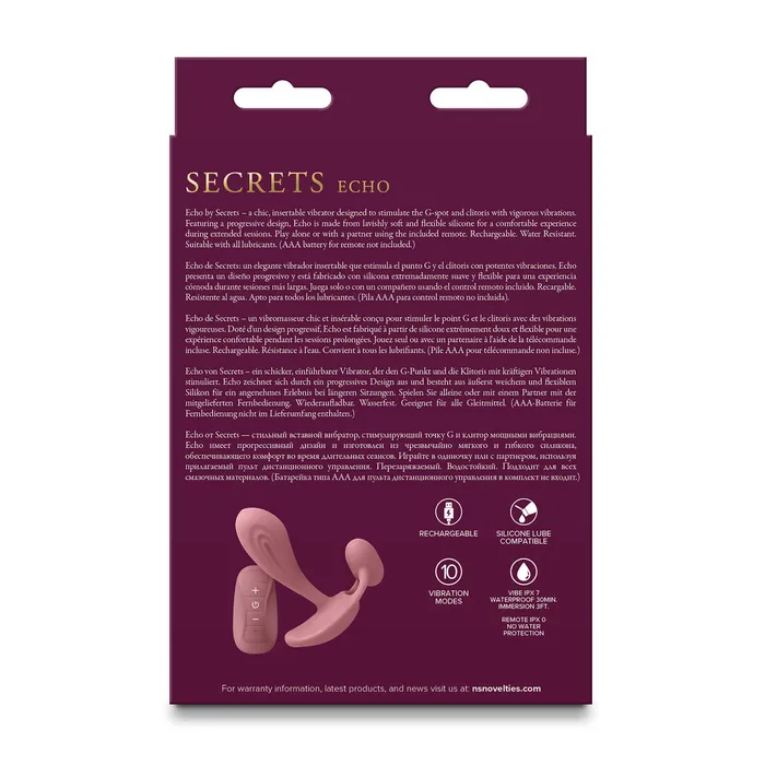 NS Novelties Anal | Butt Plug Vibrante NS Novelties Secrets Rosa NS Novelties Anal | Butt Plug Vibrante NS Novelties Secrets Rosa