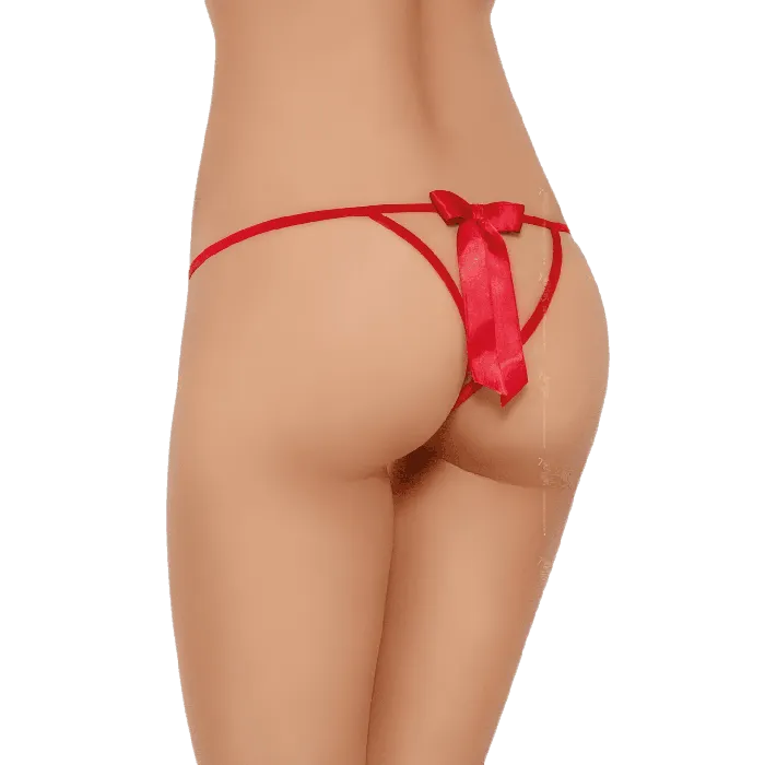 Vibrators | SoftLine Perizoma Sexy con apertura inguinale e fiocco anteriore e posteriore - Taglia Unica S/L Vibrators | SoftLine Perizoma Sexy con apertura inguinale e fiocco anteriore e posteriore - Taglia Unica S/L