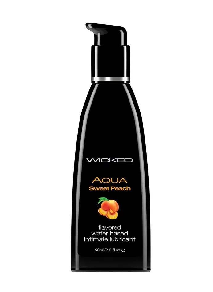 Aqua Sweet Peach Flavored Water Based Lubricant 2 Oz 60 ml Wicked Sensual Care Lubricants Aqua Sweet Peach Flavored Water Based Lubricant 2 Oz 60 ml Wicked Sensual Care Lubricants