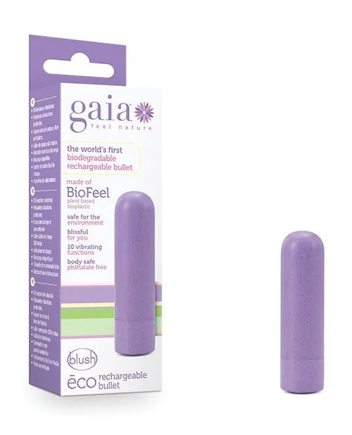 Bio Feel Touch With Gaia Eco Rechargeable Bullet Lilac Blush Female Sex Toys