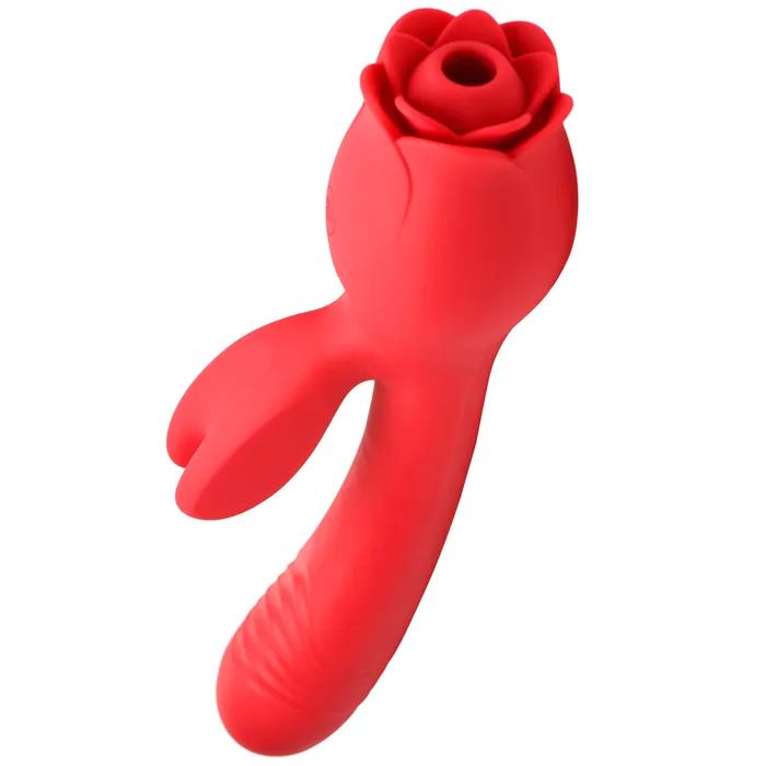 Blooming Bunny Sucking and Thrusting Silicone Rabbit Vibrator Red XR Brands inmi Vibrators Blooming Bunny Sucking and Thrusting Silicone Rabbit Vibrator Red XR Brands inmi Vibrators
