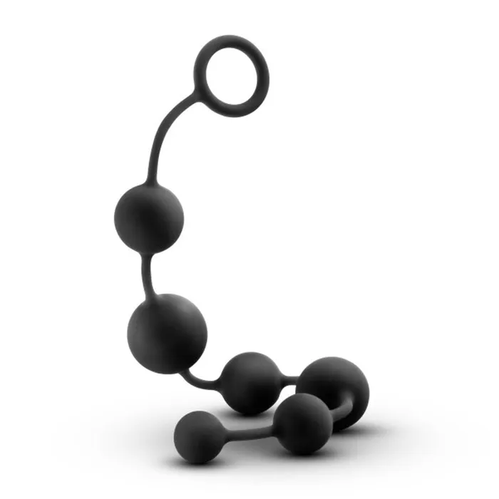 Blush Novelties Anal | Anal Adventures Platinum Black Silicone Large Anal Beads
