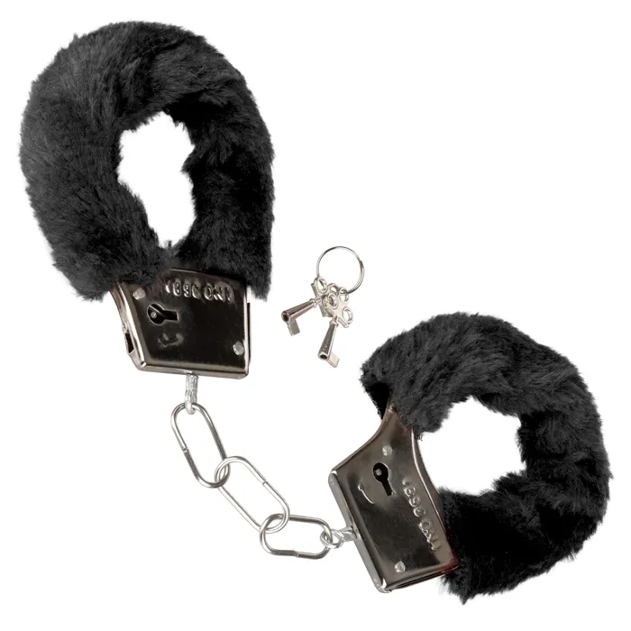 CalExotics Anal Playful Furry Cuffs Black