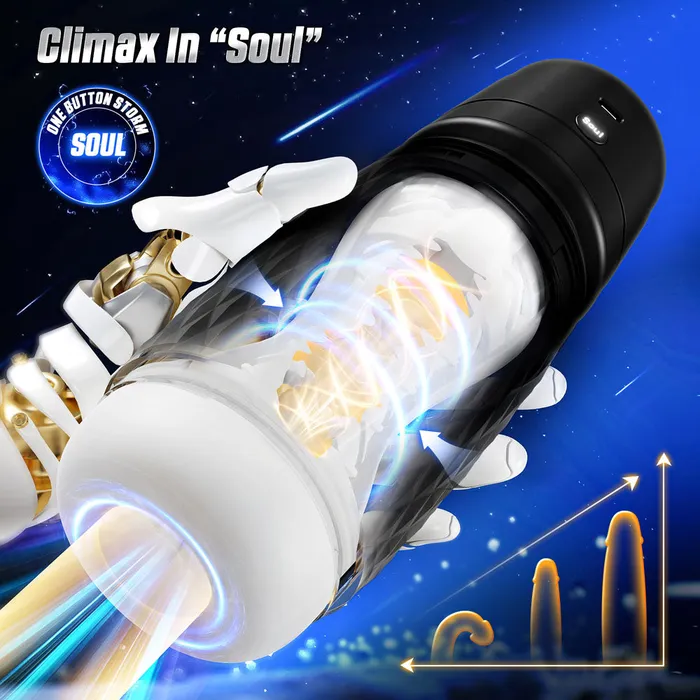 CyberSkin B-Warrior - Black USB Rechargeable Sucking & Vibrating Auto Masturbator | CyberSkin Male Sex Toys CyberSkin B-Warrior - Black USB Rechargeable Sucking & Vibrating Auto Masturbator | CyberSkin Male Sex Toys