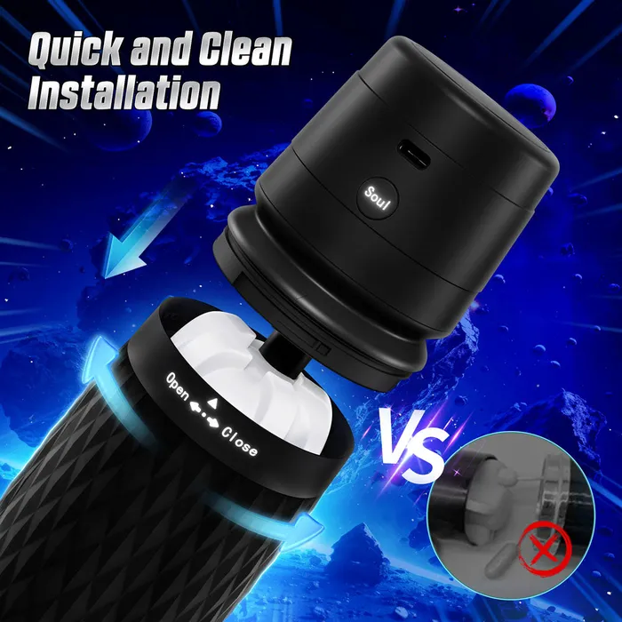 CyberSkin B-Warrior - Black USB Rechargeable Sucking & Vibrating Auto Masturbator | CyberSkin Male Sex Toys CyberSkin B-Warrior - Black USB Rechargeable Sucking & Vibrating Auto Masturbator | CyberSkin Male Sex Toys