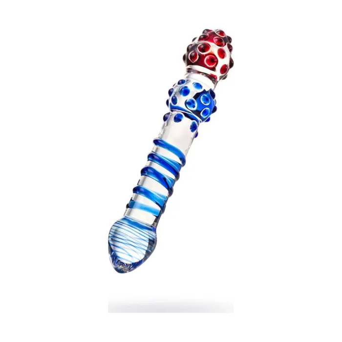 Dildos | Sexus Glass Sexus Glass Dildo Blue Red 20.5cm Dildos | Sexus Glass Sexus Glass Dildo Blue Red 20.5cm