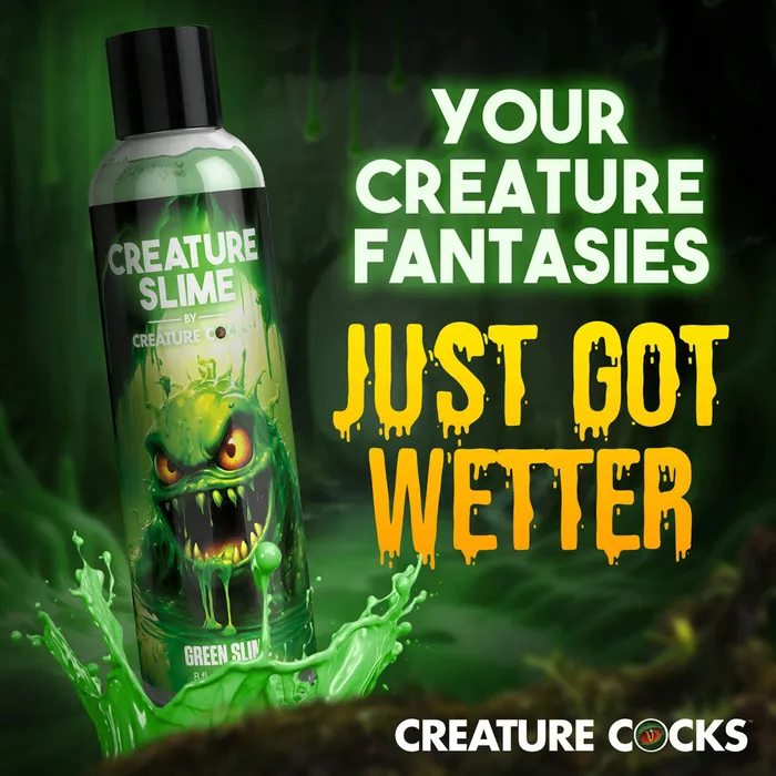 Dildos | XR Brands Creature Slime by Creature Cocks - Green Slime - Green Water Based Lubricant - 237 ml Bottle Dildos | XR Brands Creature Slime by Creature Cocks - Green Slime - Green Water Based Lubricant - 237 ml Bottle